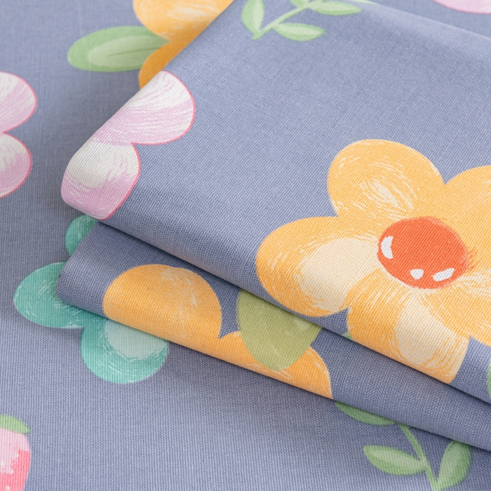 91家纺网 家纺一手货源 找家纺 居美良品 2026新款加厚215克老粗布枕套卡通花卉可做凉席二三件套 莓影缤纷