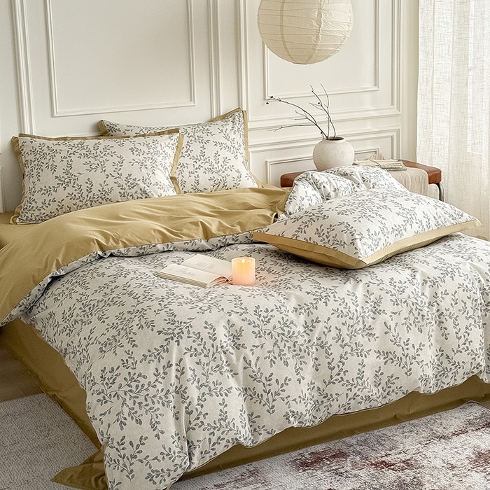 91家纺网 家纺一手货源 找家纺 Mr.pig猪先生水洗棉 2026新款全棉印花工艺款四件套（展示价格为控价，实际价格请联系客服） 野集