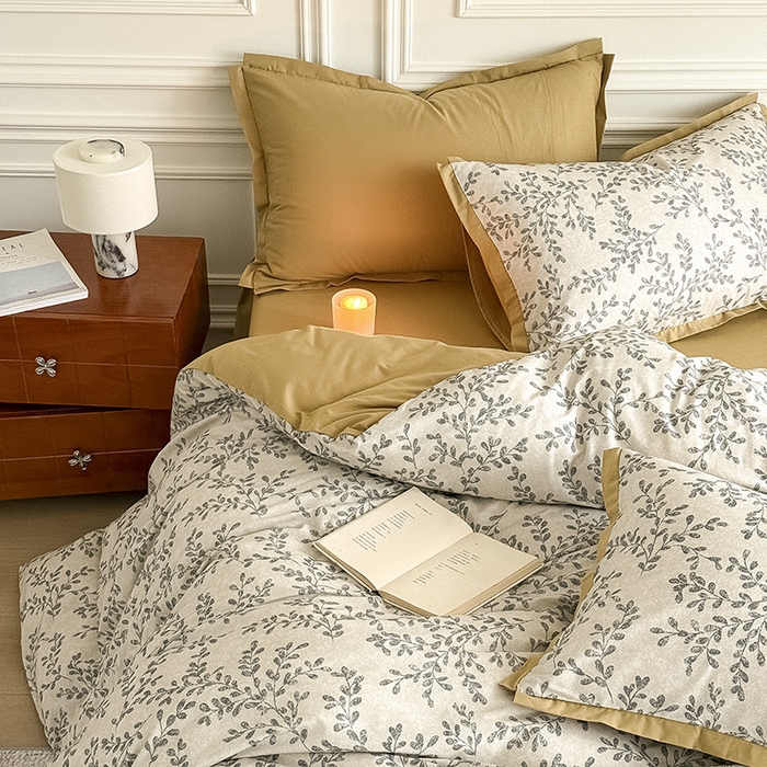 91家纺网 家纺一手货源 找家纺 Mr.pig猪先生水洗棉 2026新款全棉印花工艺款四件套（展示价格为控价，实际价格请联系客服） 野集