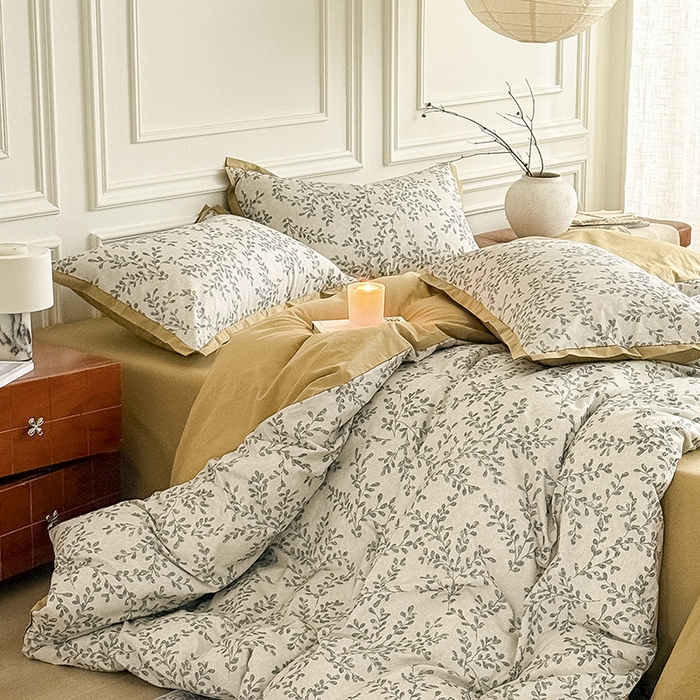 91家纺网 家纺一手货源 找家纺 Mr.pig猪先生水洗棉 2026新款全棉印花工艺款四件套（展示价格为控价，实际价格请联系客服） 野集