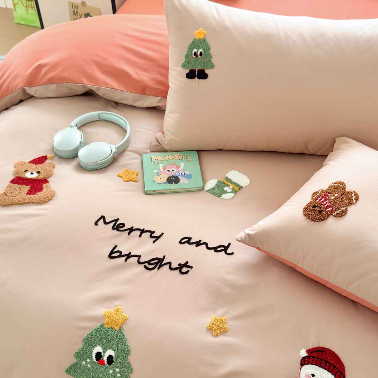 91家纺网 家纺一手货源 找家纺 如意朵 2026新款全棉小清新绣花四件套第一批 梦幻世界