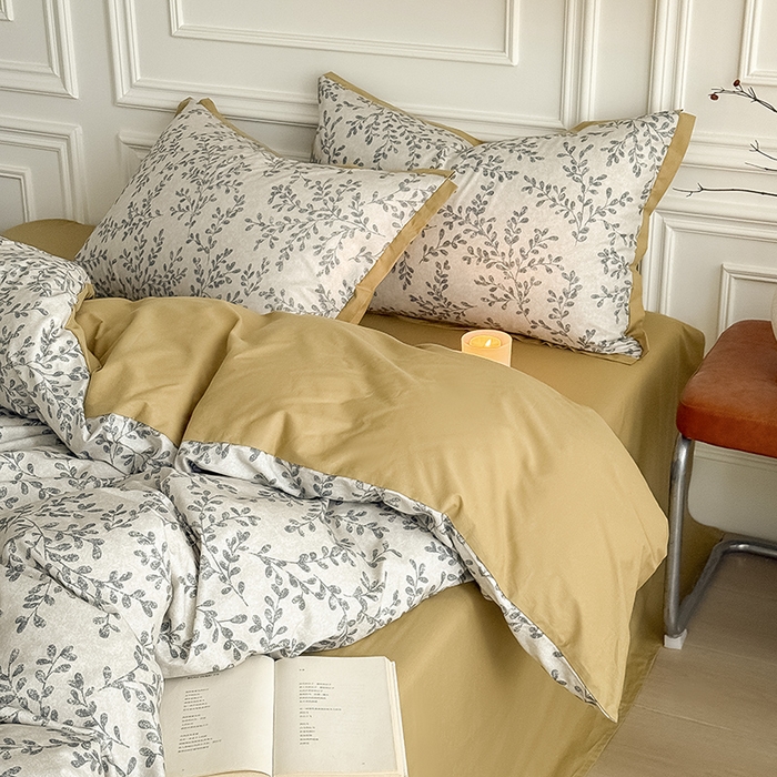 91家纺网 家纺一手货源 找家纺 Mr.pig猪先生水洗棉 2026新款全棉印花工艺款四件套（展示价格为控价，实际价格请联系客服） 野集