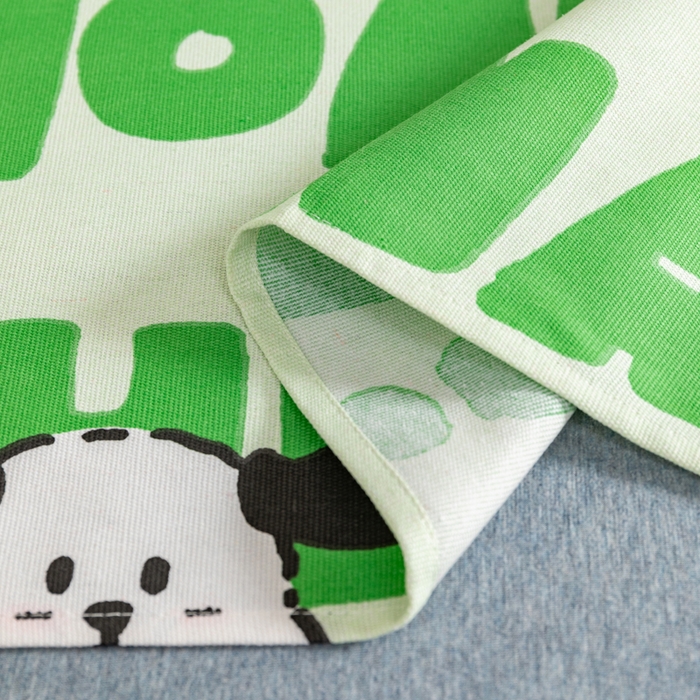 91家纺网 家纺一手货源 找家纺 居美良品 2026新款加厚215克老粗布枕套卡通花卉可做凉席二三件套 滑板狗