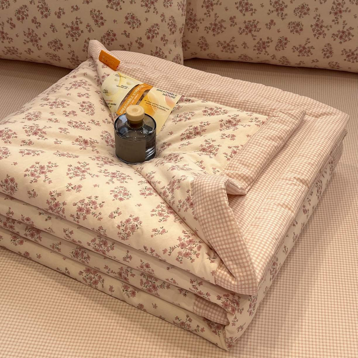 91家纺网 家纺一手货源 找家纺 一加一 2026新款雅棉活性印花大豆夏被四件套 夏凉被空调被 七分甜