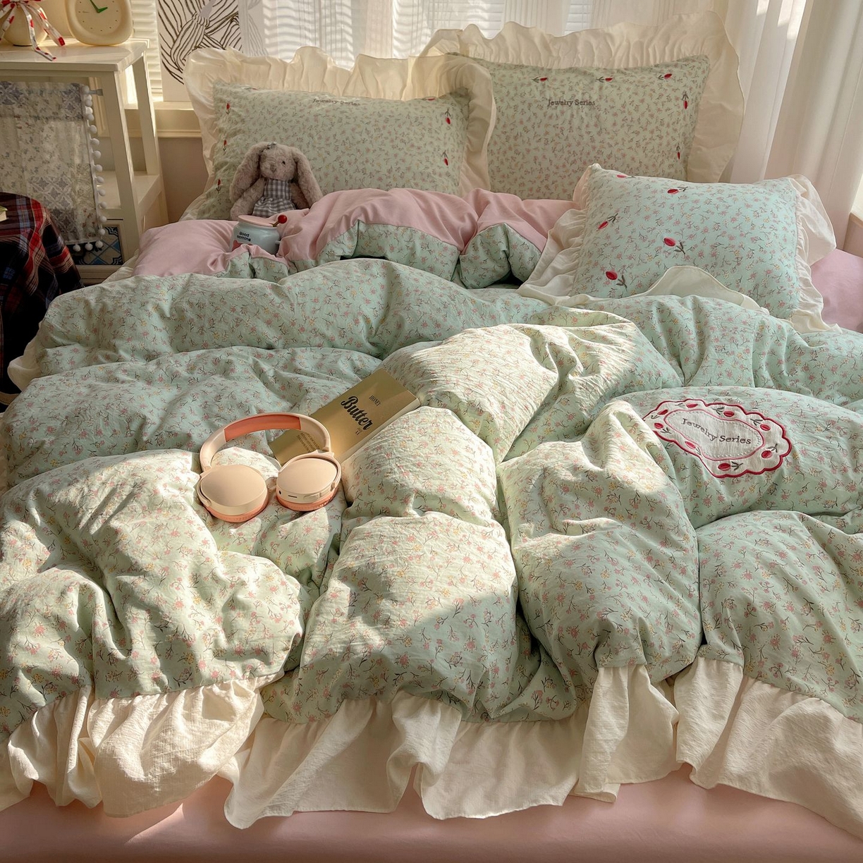 91家纺网 家纺一手货源 找家纺 （总）梦舒羽 2025新款水洗棉麻单人枕头套亲肤双人枕套