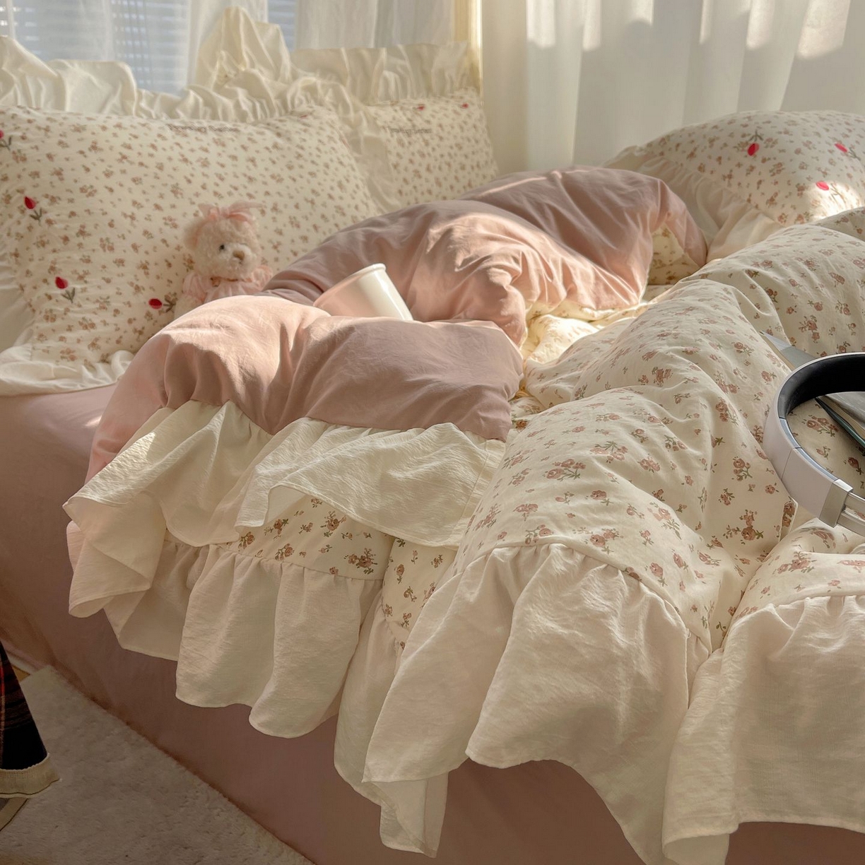 91家纺网 家纺一手货源 找家纺 梦舒羽 2026新款A类云朵棉亲肤四季款刺绣1.8m四件套席床单宿舍绣花1.5米三件套 巴黎之恋（刺绣款）