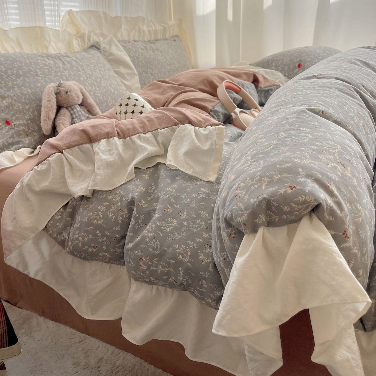 91家纺网 家纺一手货源 找家纺 梦舒羽 2026新款A类云朵棉亲肤四季款刺绣1.8m四件套席床单宿舍绣花1.5米三件套 秘密花园（刺绣款）