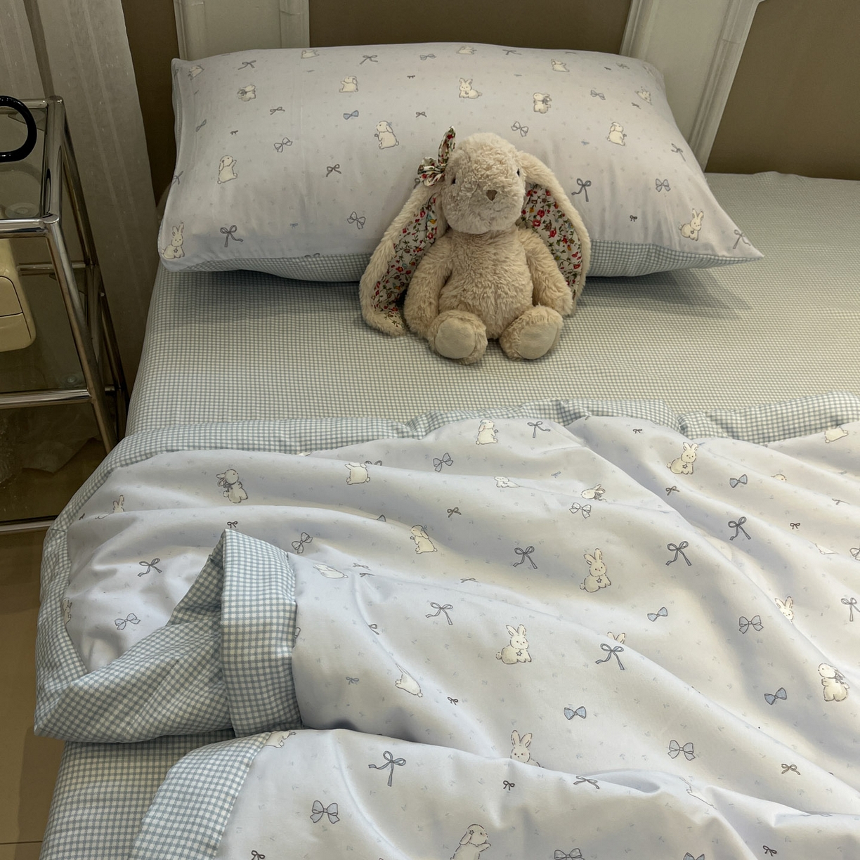 91家纺网 家纺一手货源 找家纺 一加一 2026新款雅棉活性印花大豆夏被四件套 夏凉被空调被 软萌兔