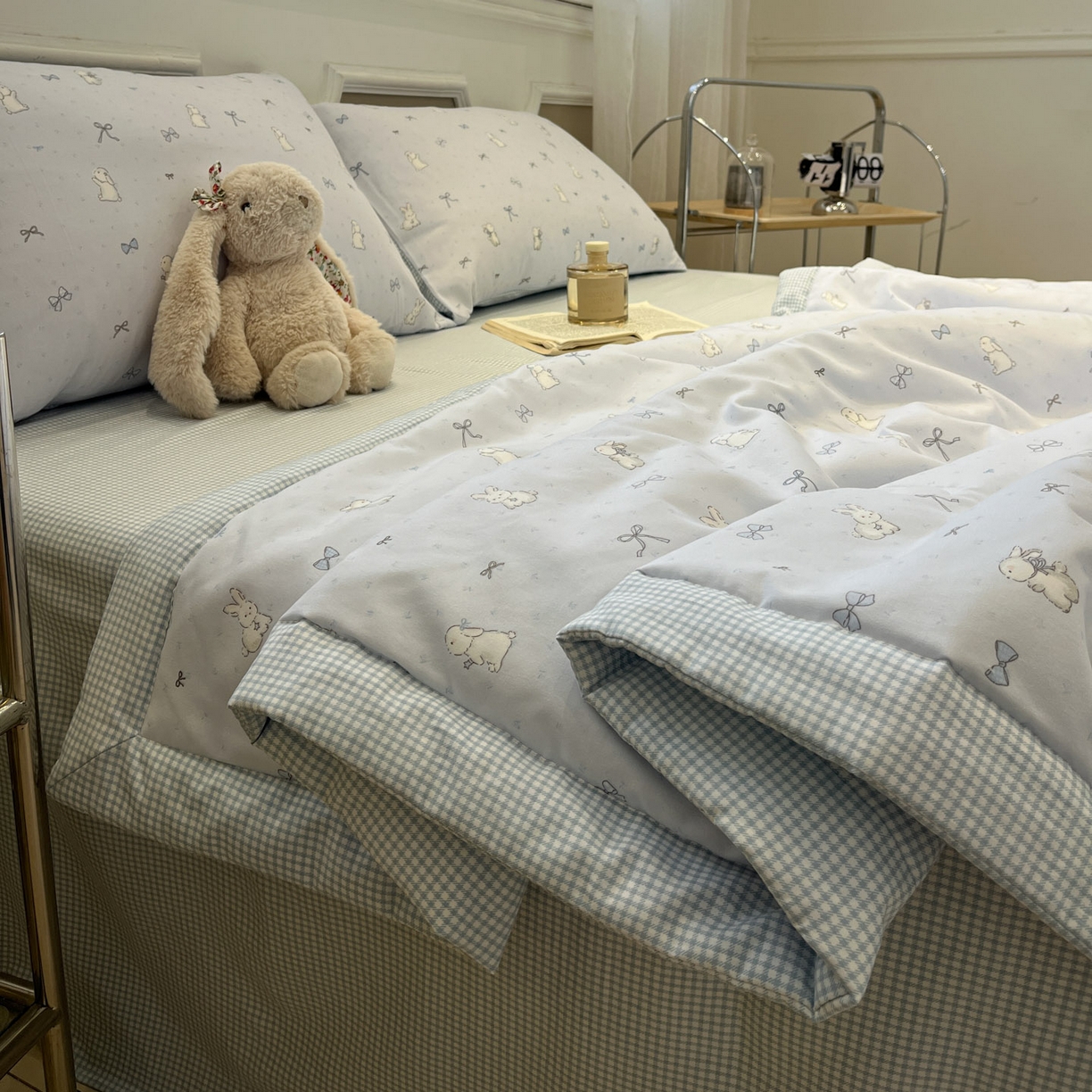 91家纺网 家纺一手货源 找家纺 一加一 2026新款雅棉活性印花大豆夏被四件套 夏凉被空调被 软萌兔