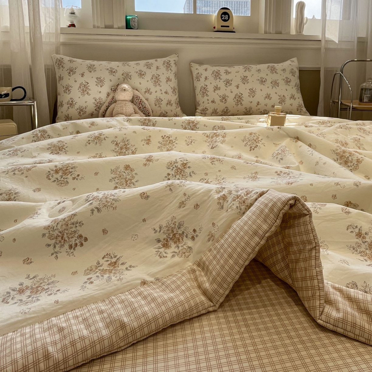 91家纺网 家纺一手货源 找家纺 一加一 2026新款雅棉活性印花大豆夏被四件套 夏凉被空调被 甜桔