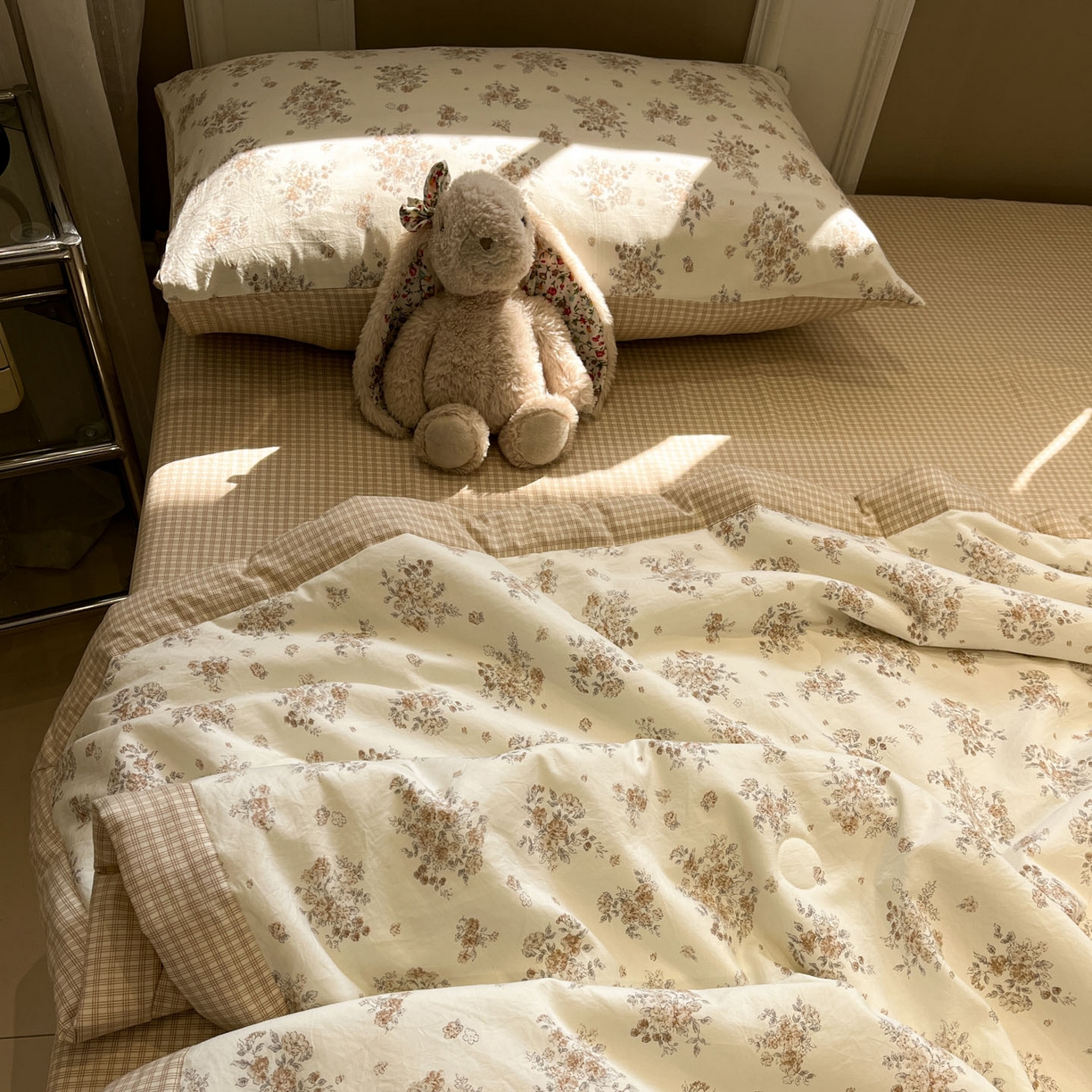 91家纺网 家纺一手货源 找家纺 一加一 2026新款雅棉活性印花大豆夏被四件套 夏凉被空调被 甜桔