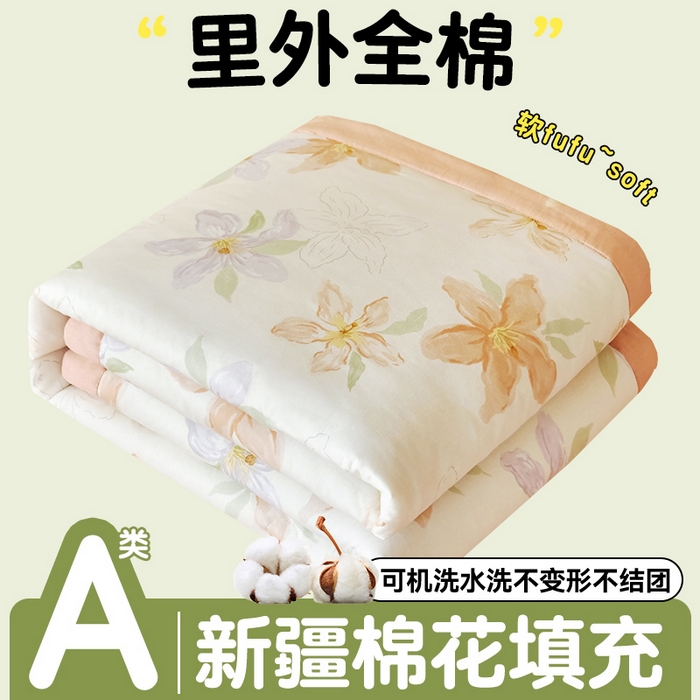 91家纺网 家纺一手货源 找家纺 （总）恬思语家纺 2026春夏新款里外全棉印花棉花夏被空调被夏凉被夏被四件套