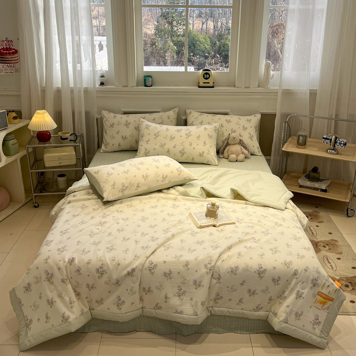 一加一 2026新款雅棉活性印花大豆夏被四件套 夏凉被空调被 唯美