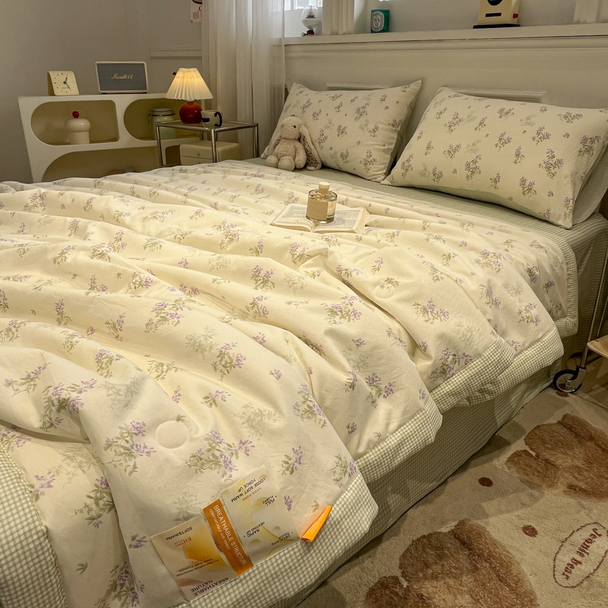 91家纺网 家纺一手货源 找家纺 一加一 2026新款雅棉活性印花大豆夏被四件套 夏凉被空调被 唯美