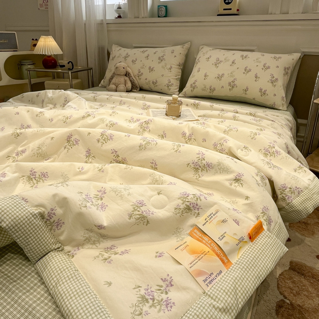 91家纺网 家纺一手货源 找家纺 一加一 2026新款雅棉活性印花大豆夏被四件套 夏凉被空调被 唯美