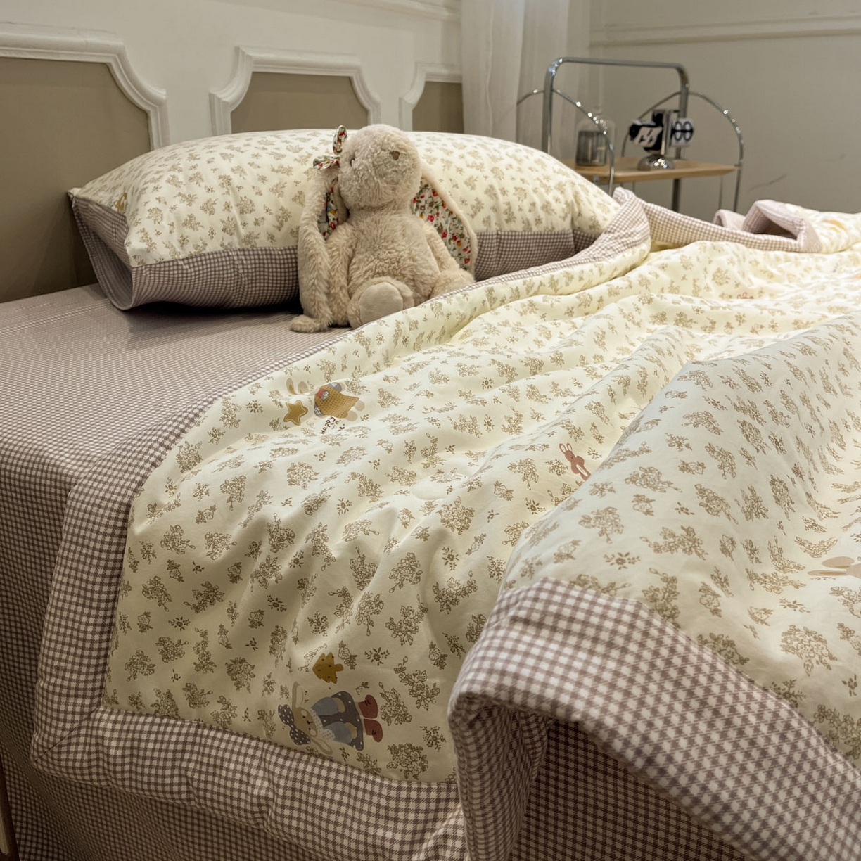 91家纺网 家纺一手货源 找家纺 一加一 2026新款雅棉活性印花大豆夏被四件套 夏凉被空调被 午后时光