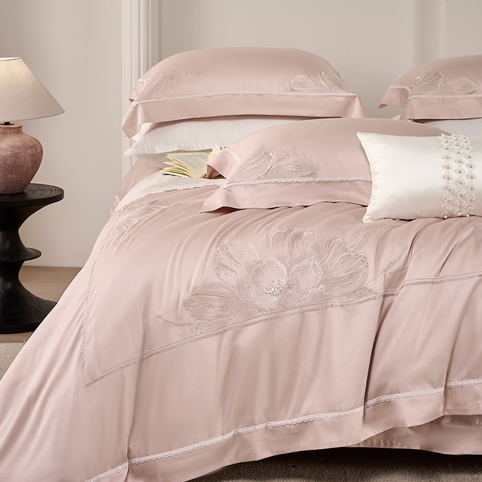 91家纺网 家纺一手货源 找家纺 （总）诗黛尔家纺 2026春夏云朵棉刺绣四件套 香颂系列