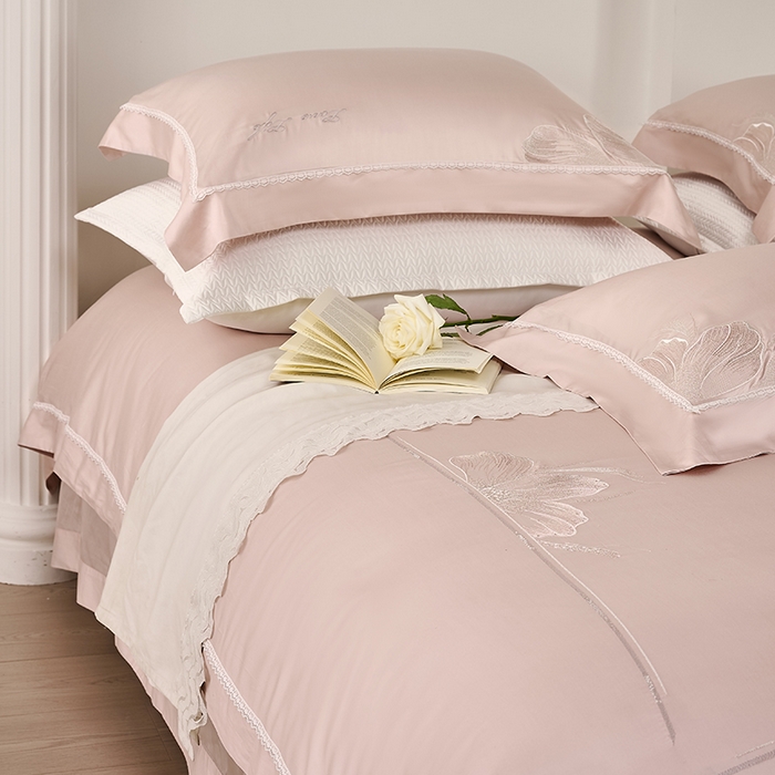 91家纺网 家纺一手货源 找家纺 （总）诗黛尔家纺 2026春夏云朵棉刺绣四件套 香颂系列