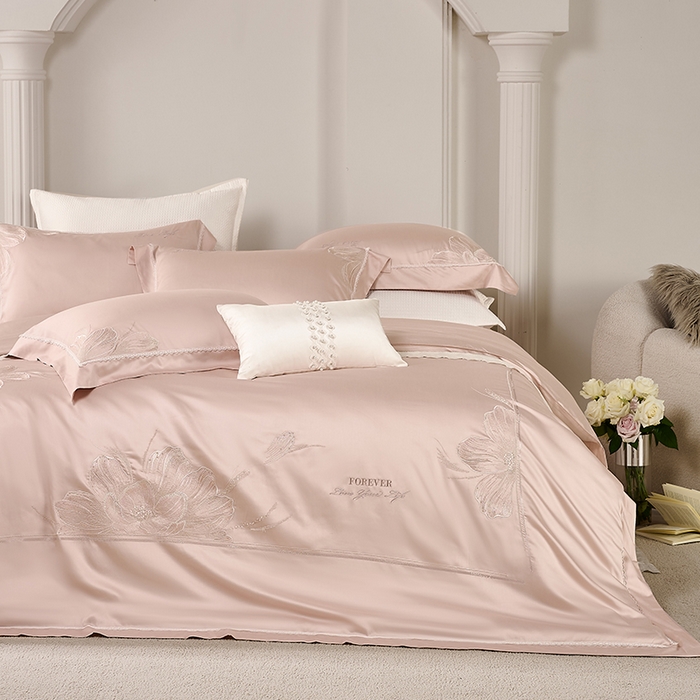 91家纺网 家纺一手货源 找家纺 （总）诗黛尔家纺 2026春夏云朵棉刺绣四件套 香颂系列