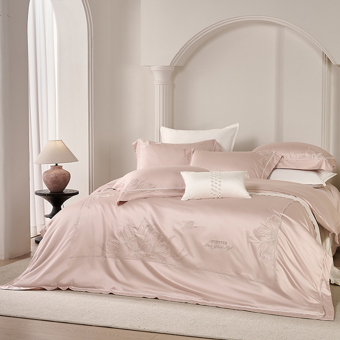 （总）诗黛尔家纺 2026春夏云朵棉刺绣四件套 香颂系列