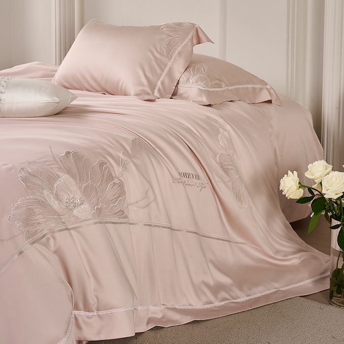 91家纺网 家纺一手货源 找家纺 （总）诗黛尔家纺 2026春夏云朵棉刺绣四件套 香颂系列