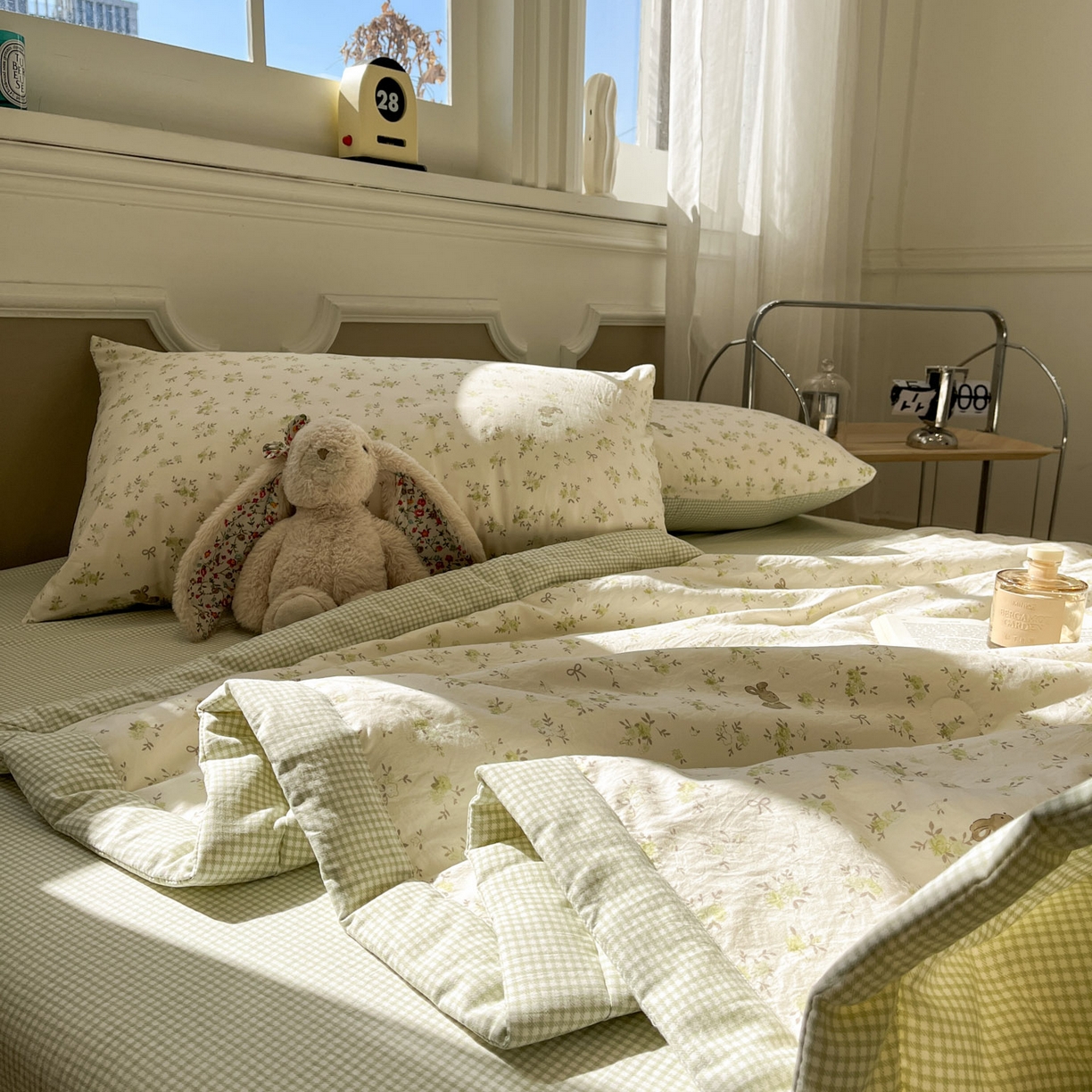 91家纺网 家纺一手货源 找家纺 一加一 2026新款雅棉活性印花大豆夏被四件套 夏凉被空调被 叶初开