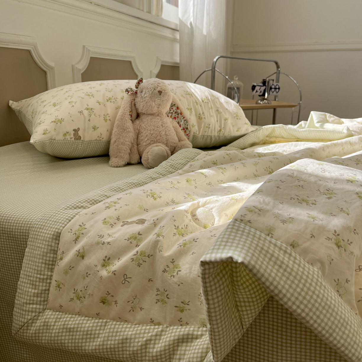 91家纺网 家纺一手货源 找家纺 一加一 2026新款雅棉活性印花大豆夏被四件套 夏凉被空调被 叶初开