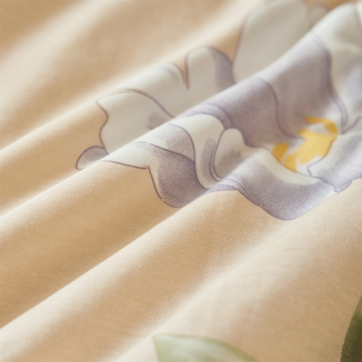 91家纺网 家纺一手货源 找家纺 恬思语家纺 2026春夏新款里外全棉印花棉花夏被空调被夏凉被夏被四件套 春的气息