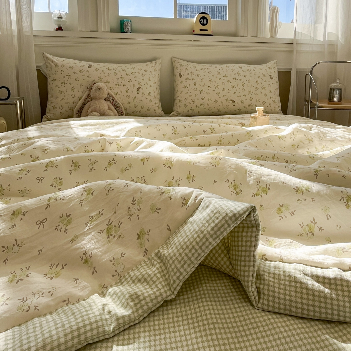 91家纺网 家纺一手货源 找家纺 一加一 2026新款雅棉活性印花大豆夏被四件套 夏凉被空调被 叶初开