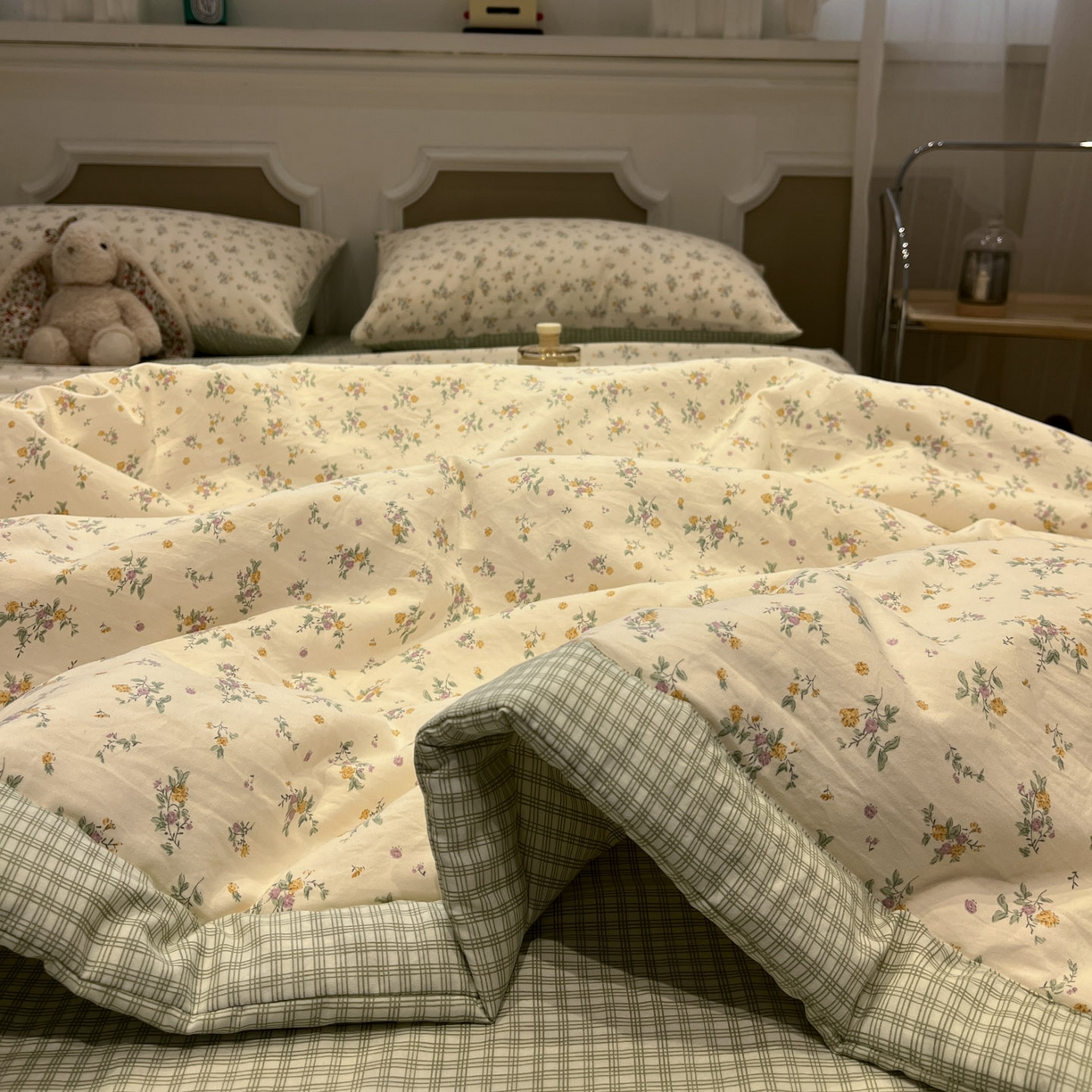 91家纺网 家纺一手货源 找家纺 一加一 2026新款雅棉活性印花大豆夏被四件套 夏凉被空调被 屿花