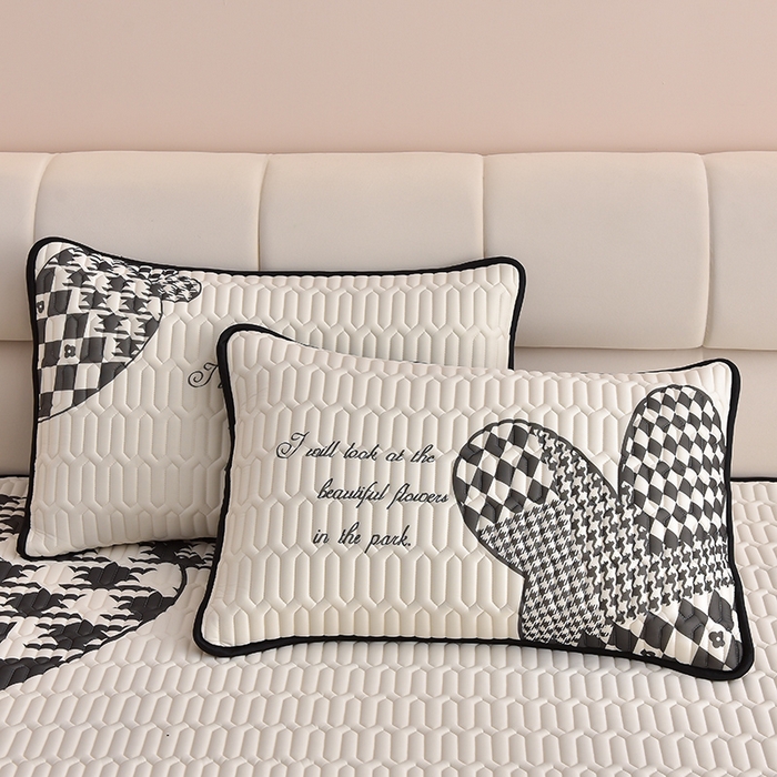 91家纺网 家纺一手货源 找家纺 炫拼家纺 2026新款凉感丝大版卡通乳胶凉席三件套 抽象兔