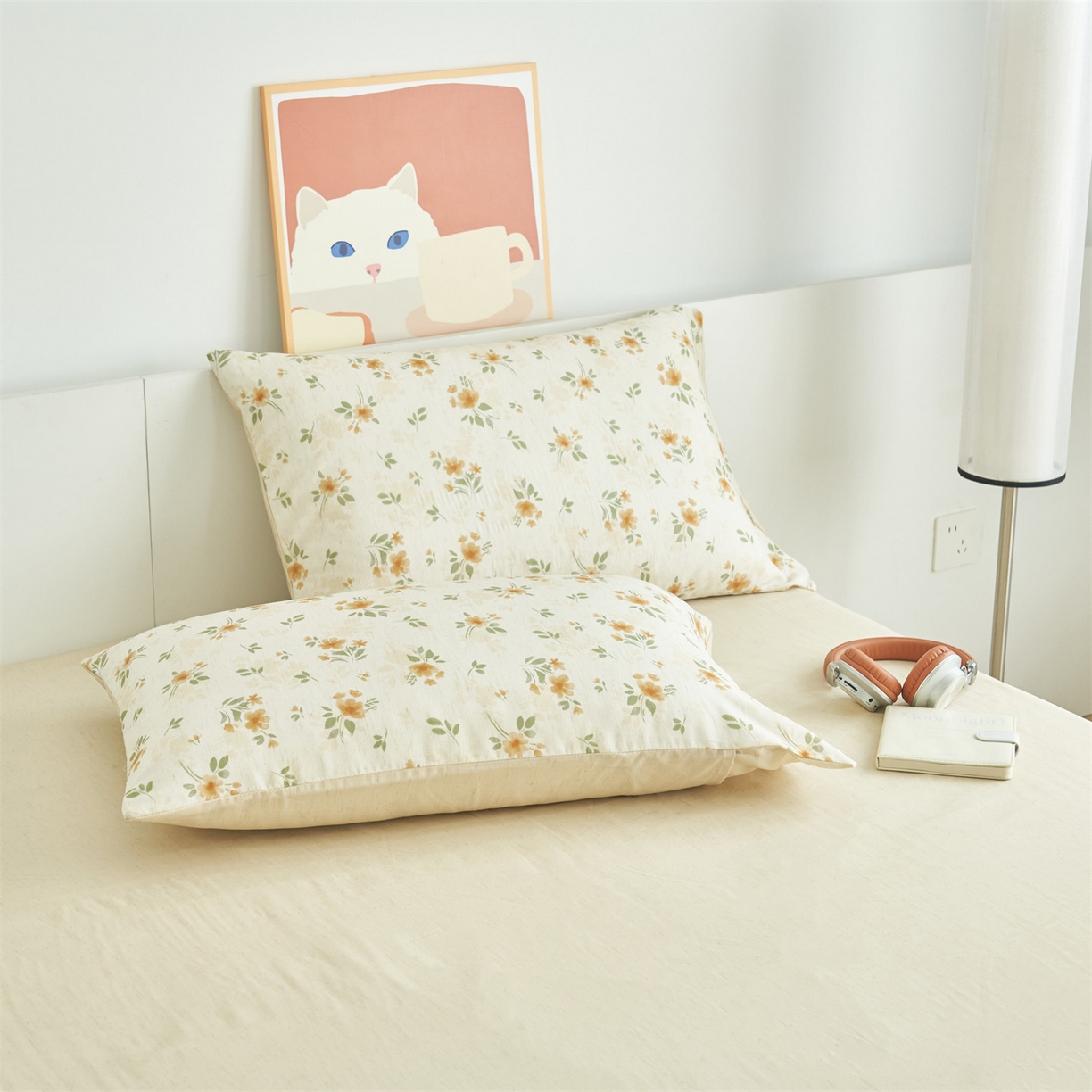 91家纺网 家纺一手货源 找家纺 恬思语家纺 2026新款天丝麻大豆印花夏被夏凉被空调被 花叶伴舞