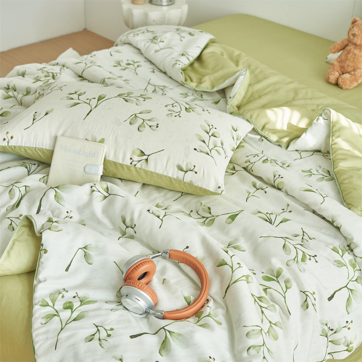 91家纺网 家纺一手货源 找家纺 恬思语家纺 2026新款天丝麻大豆印花夏被夏凉被空调被 栀子花开