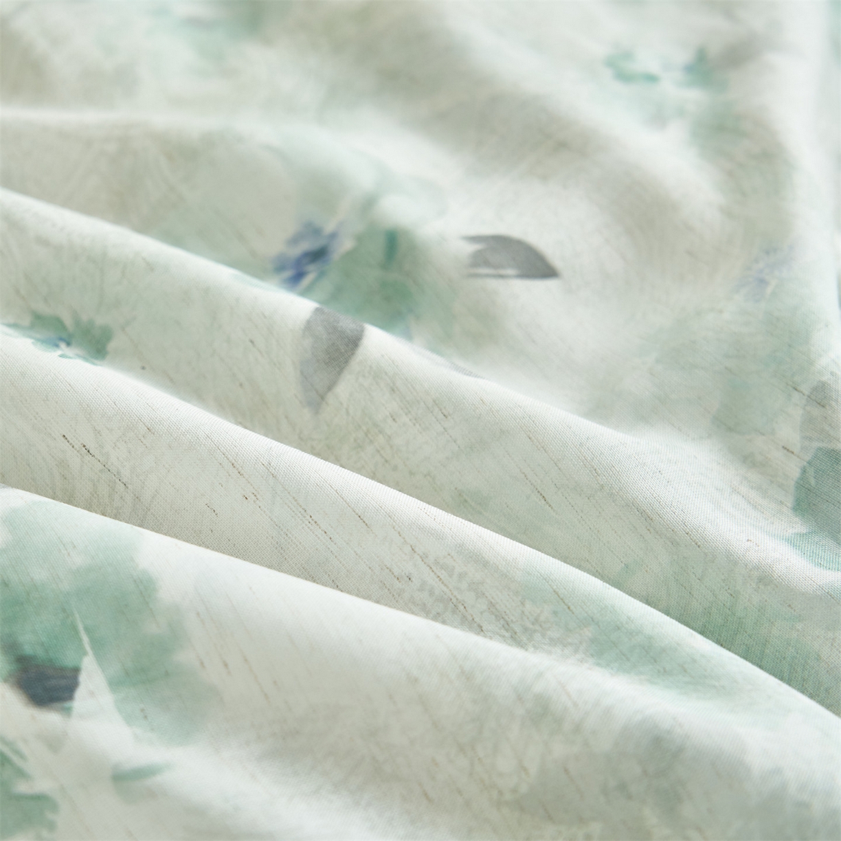 91家纺网 家纺一手货源 找家纺 恬思语家纺 2026新款天丝麻大豆印花夏被夏凉被空调被 蓝色海棠