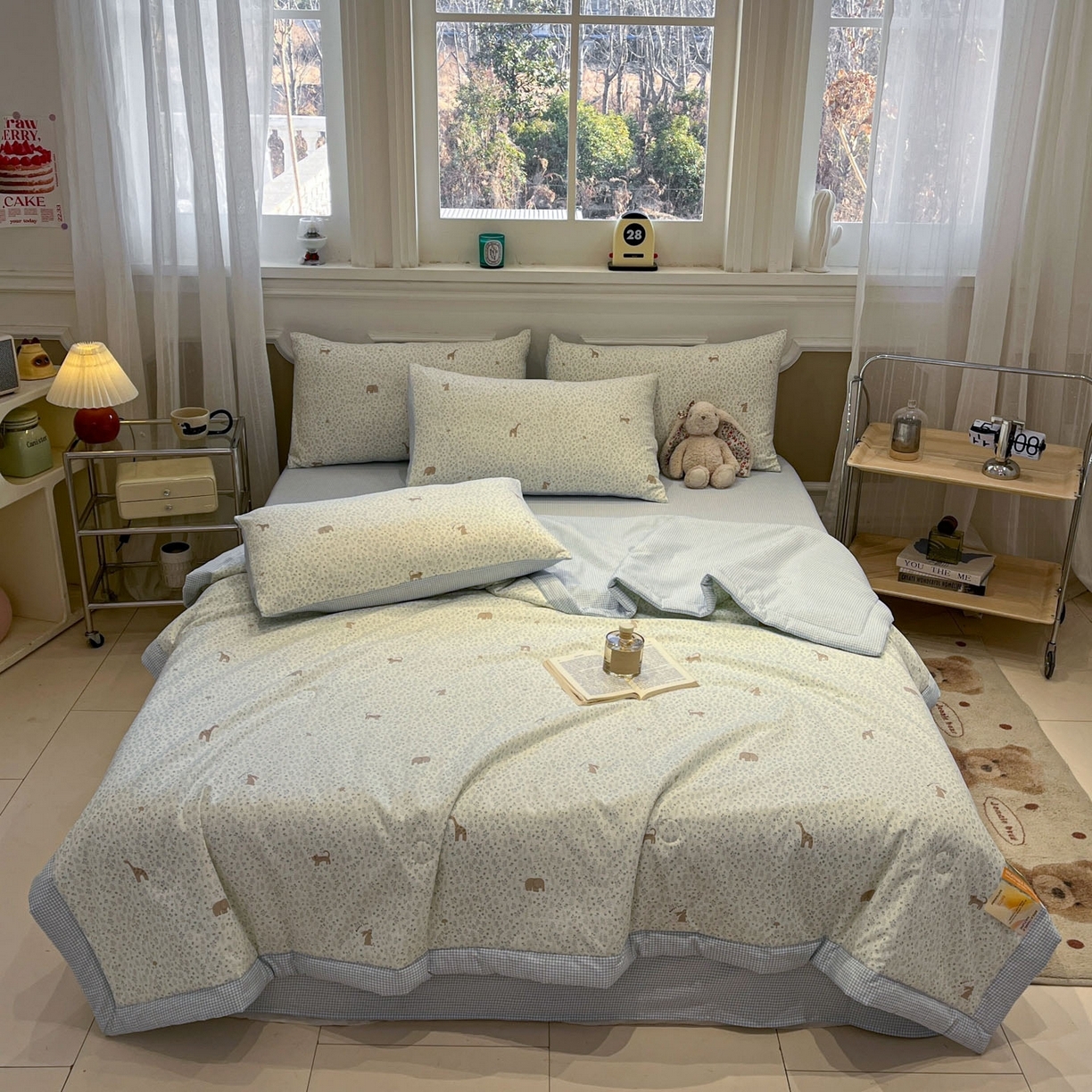 91家纺网 家纺一手货源 找家纺 （总）一加一 2026新款雅棉活性印花大豆夏被四件套 夏凉被空调被