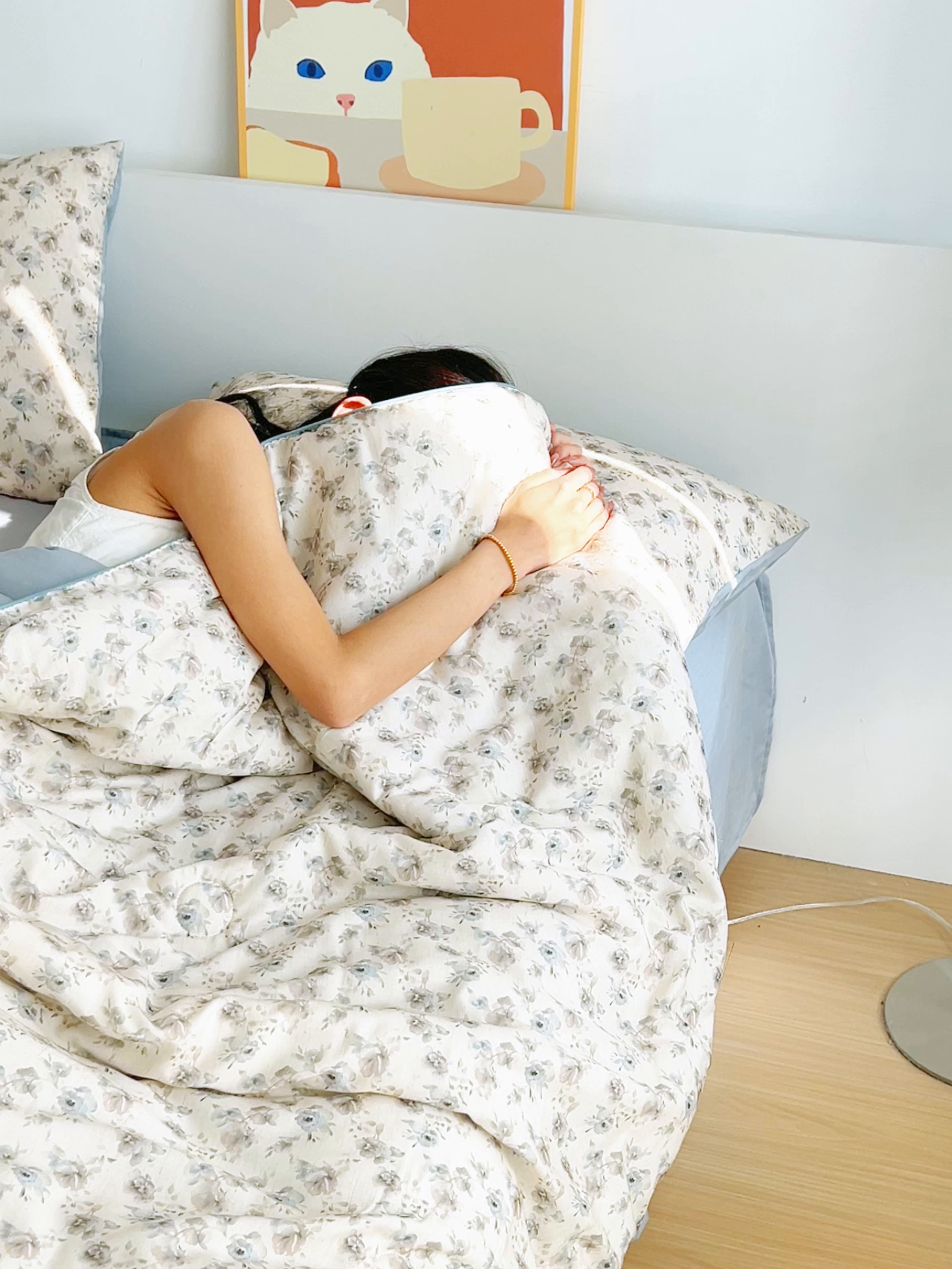 91家纺网 家纺一手货源 找家纺 恬思语家纺 2026新款天丝麻大豆印花夏被夏凉被空调被 花草韵