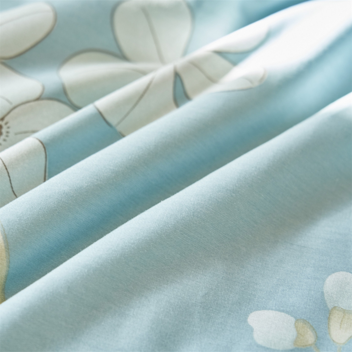 91家纺网 家纺一手货源 找家纺 恬思语家纺 2026春夏新款里外全棉印花棉花夏被空调被夏凉被夏被四件套 芬芳年华