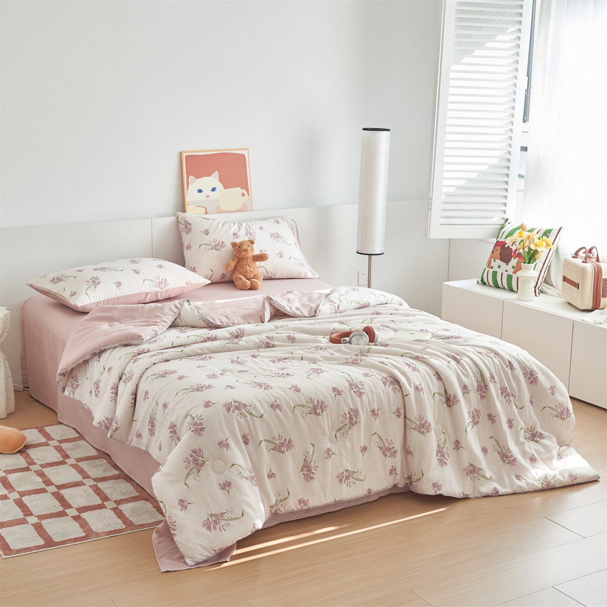 91家纺网 家纺一手货源 找家纺 （总）恬思语家纺 2026新款天丝麻大豆印花夏被夏凉被空调被