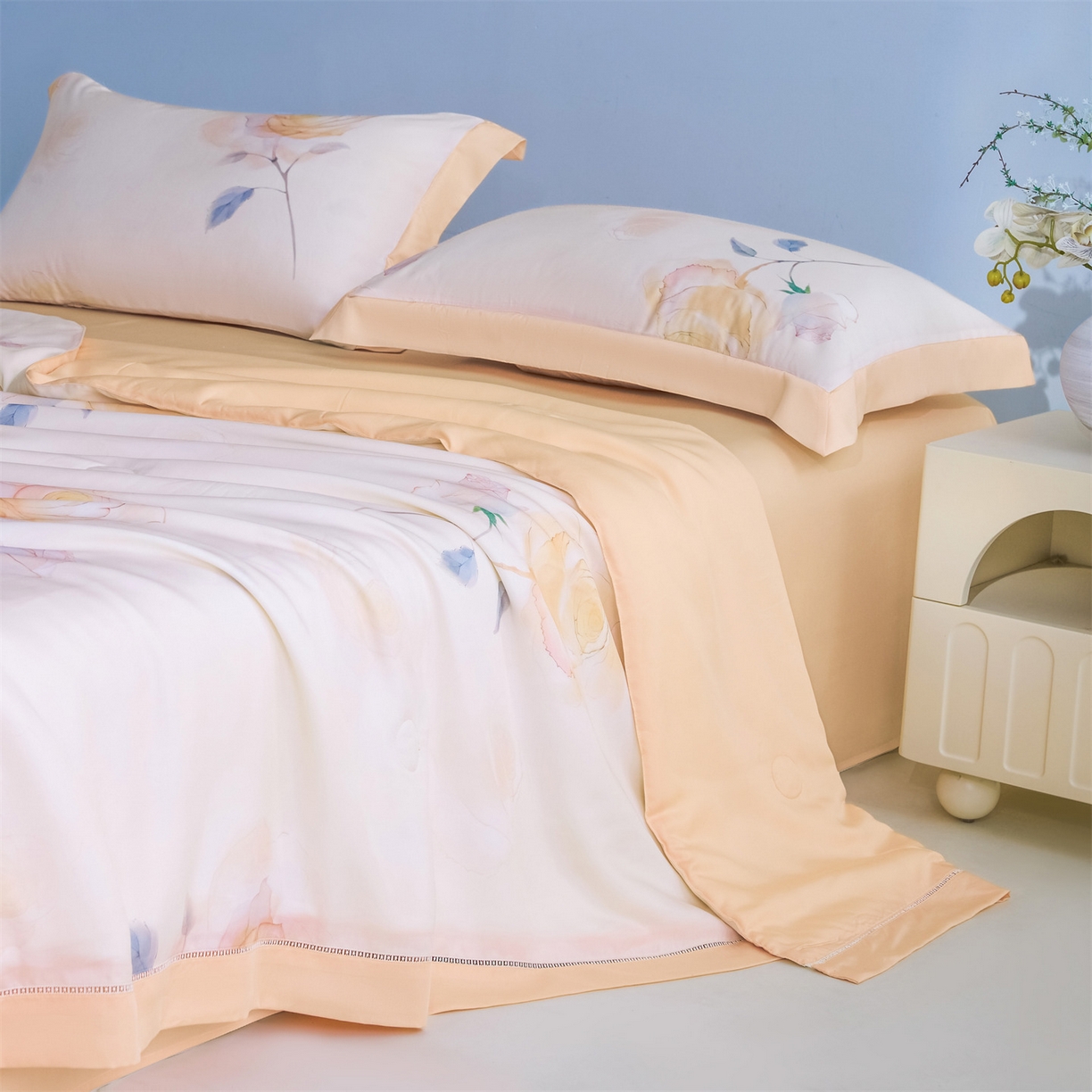 91家纺网 家纺一手货源 找家纺 （总）恬思语家纺 2026春夏新品莱赛尔天丝印花蚕丝夏被夏凉被空调被