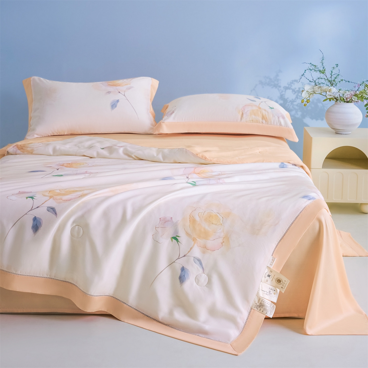 91家纺网 家纺一手货源 找家纺 （总）恬思语家纺 2026春夏新品莱赛尔天丝印花蚕丝夏被夏凉被空调被