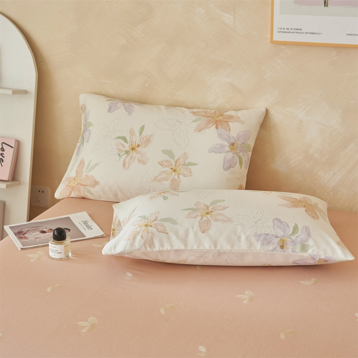 91家纺网 家纺一手货源 找家纺 恬思语家纺 2026春夏新款里外全棉印花棉花夏被空调被夏凉被夏被四件套 花芬香