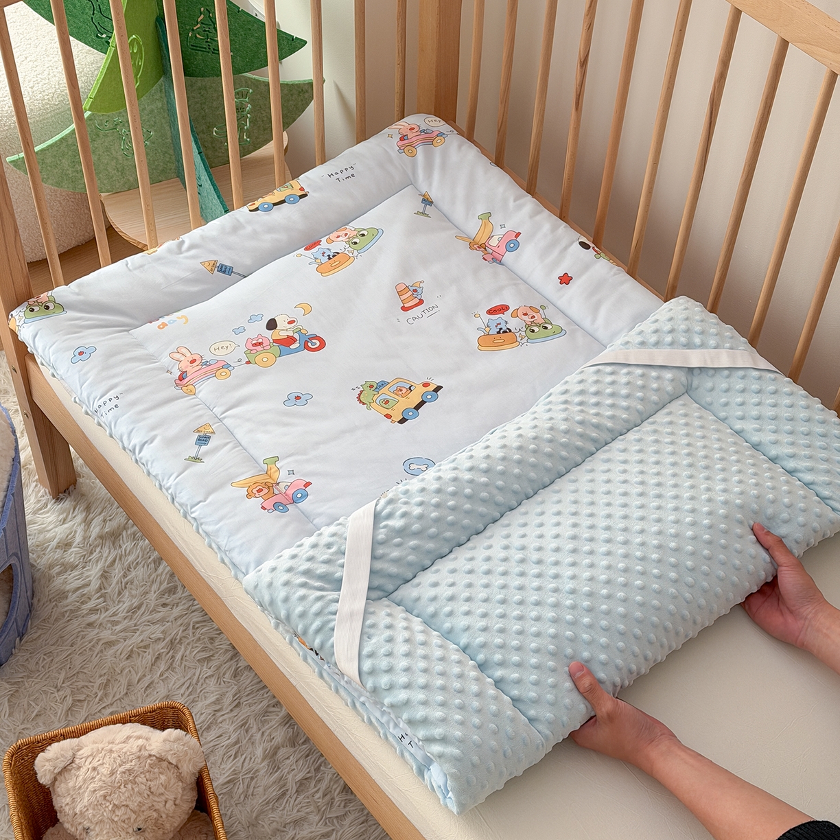 91家纺网 家纺一手货源 找家纺 （总）嗨生活 2026新款全棉儿童床垫幼儿园床垫床褥拼床床垫