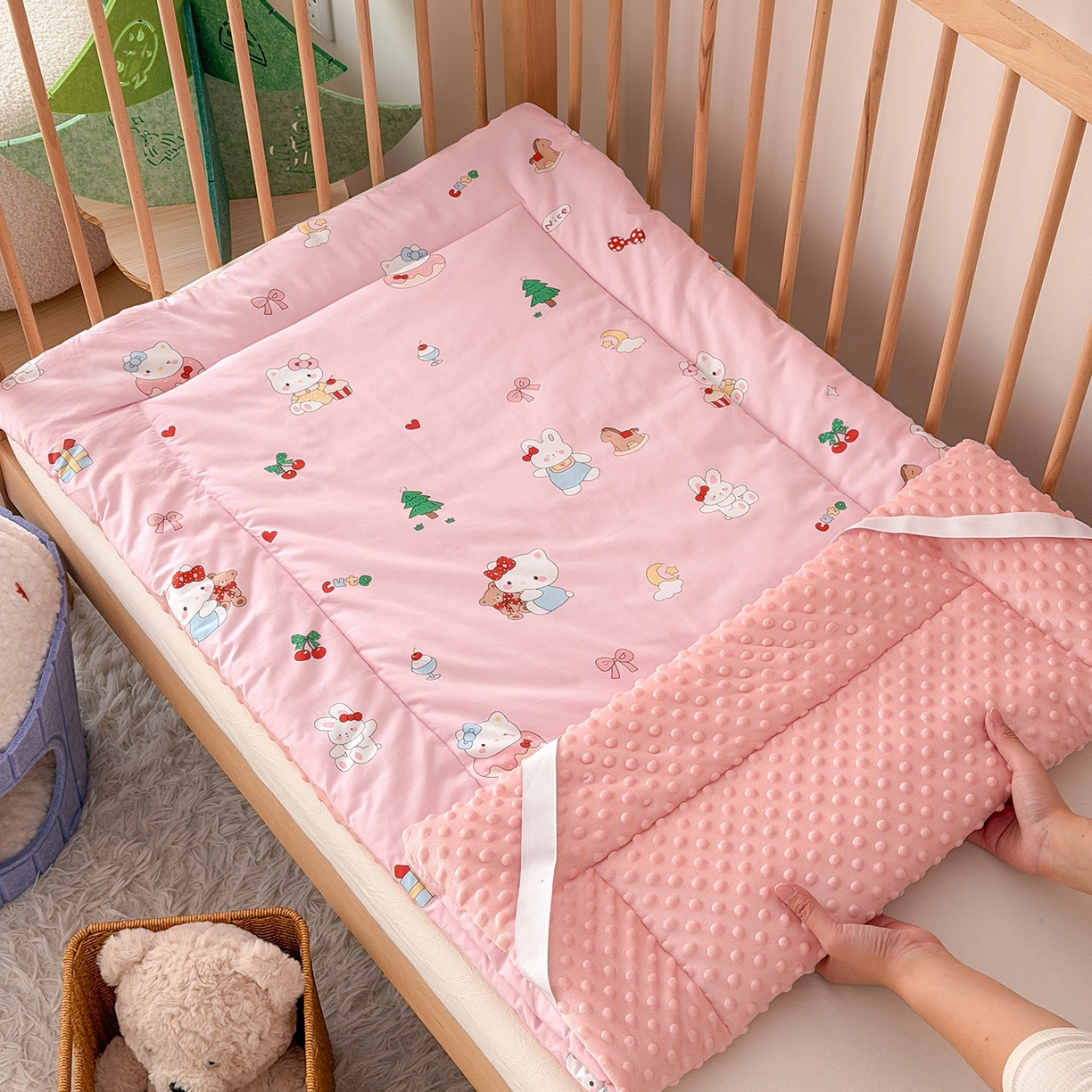 91家纺网 家纺一手货源 找家纺 （总）嗨生活 2026新款全棉儿童床垫幼儿园床垫床褥拼床床垫