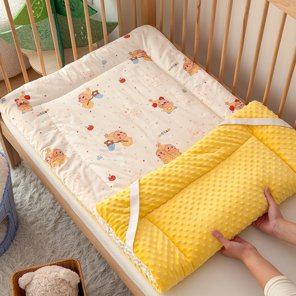 嗨生活 2026新款全棉儿童床垫幼儿园床垫床褥拼床床垫 小星人