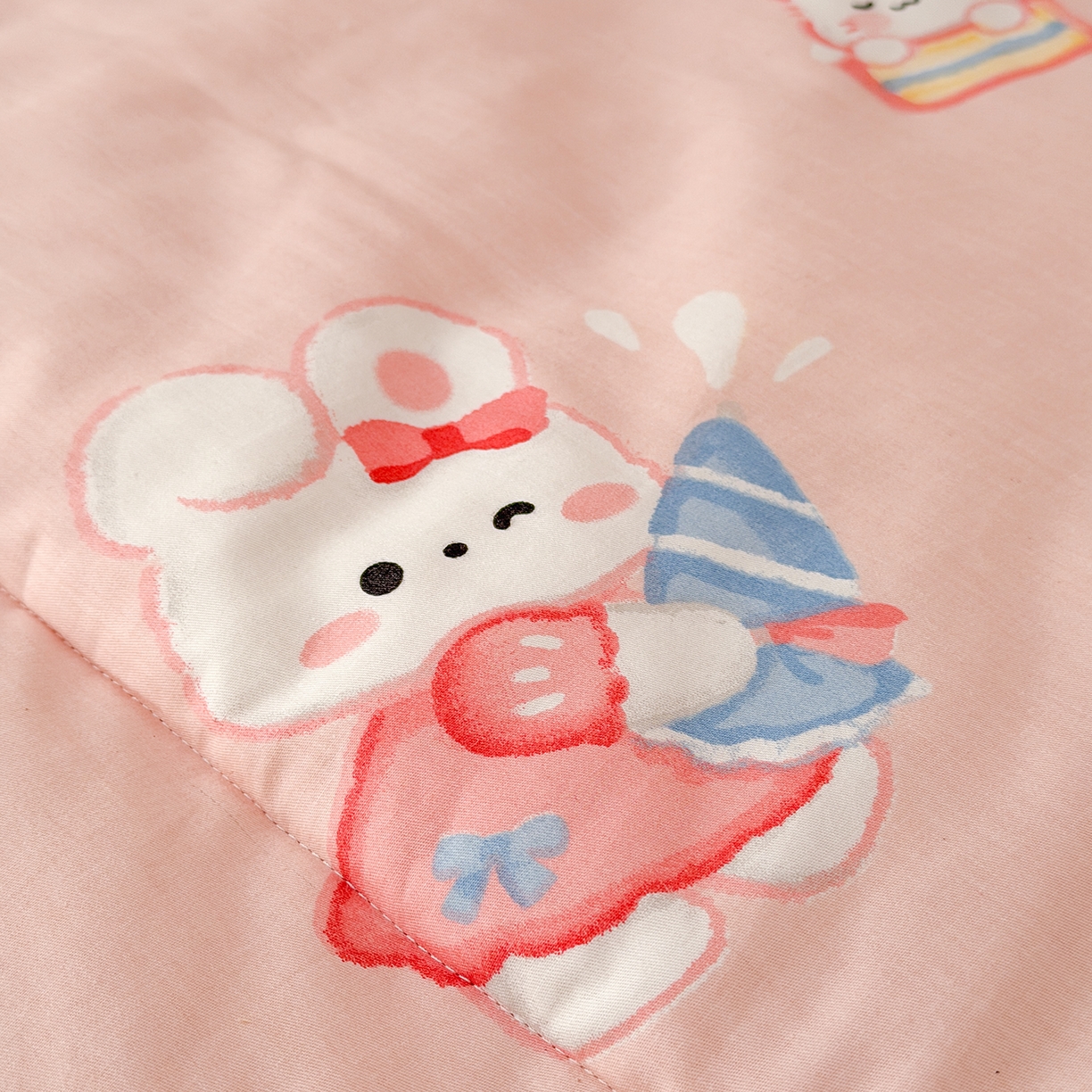 91家纺网 家纺一手货源 找家纺 嗨生活 2026新款全棉儿童床垫幼儿园床垫床褥拼床床垫 萌小兔