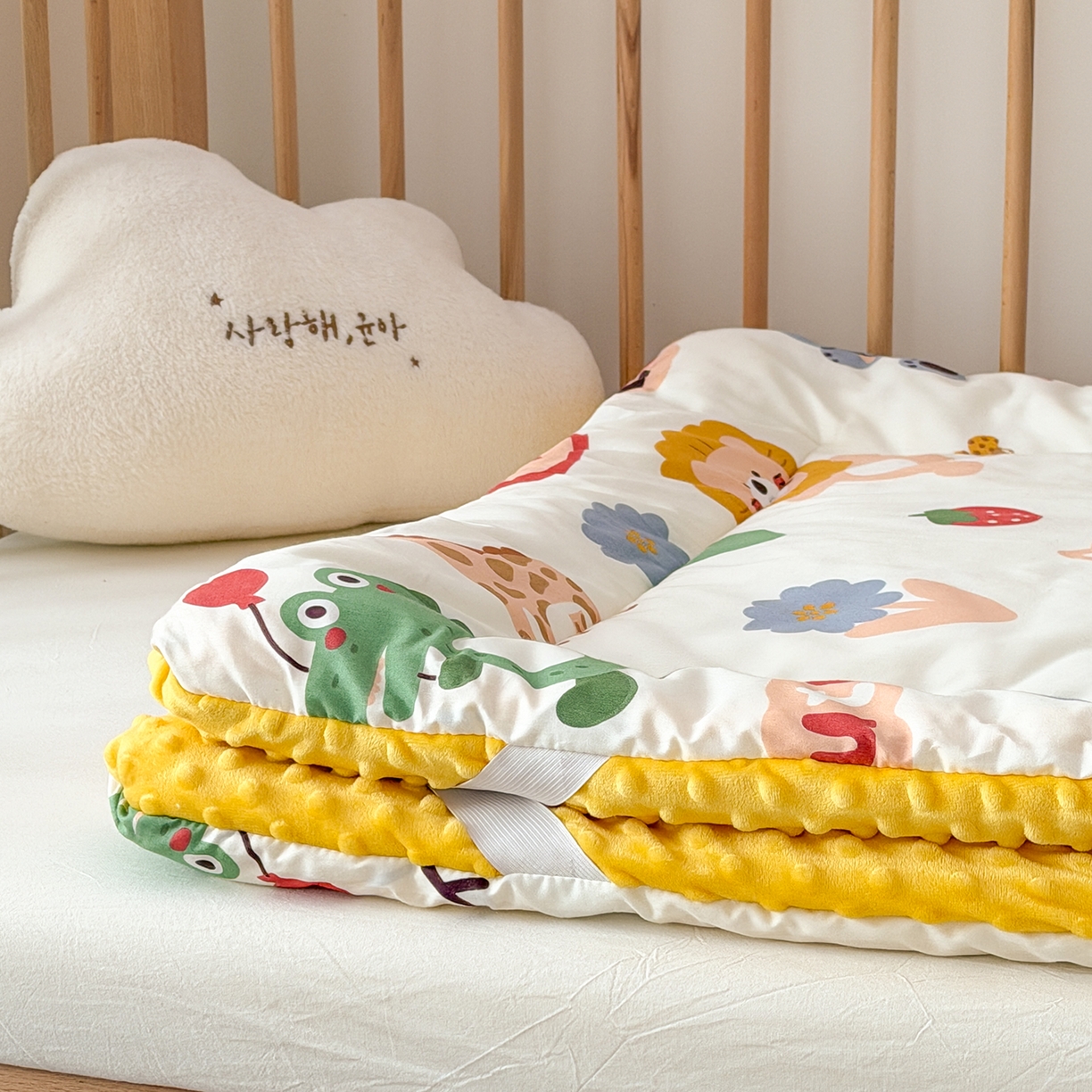 91家纺网 家纺一手货源 找家纺 嗨生活 2026新款全棉儿童床垫幼儿园床垫床褥拼床床垫 布拉乐园