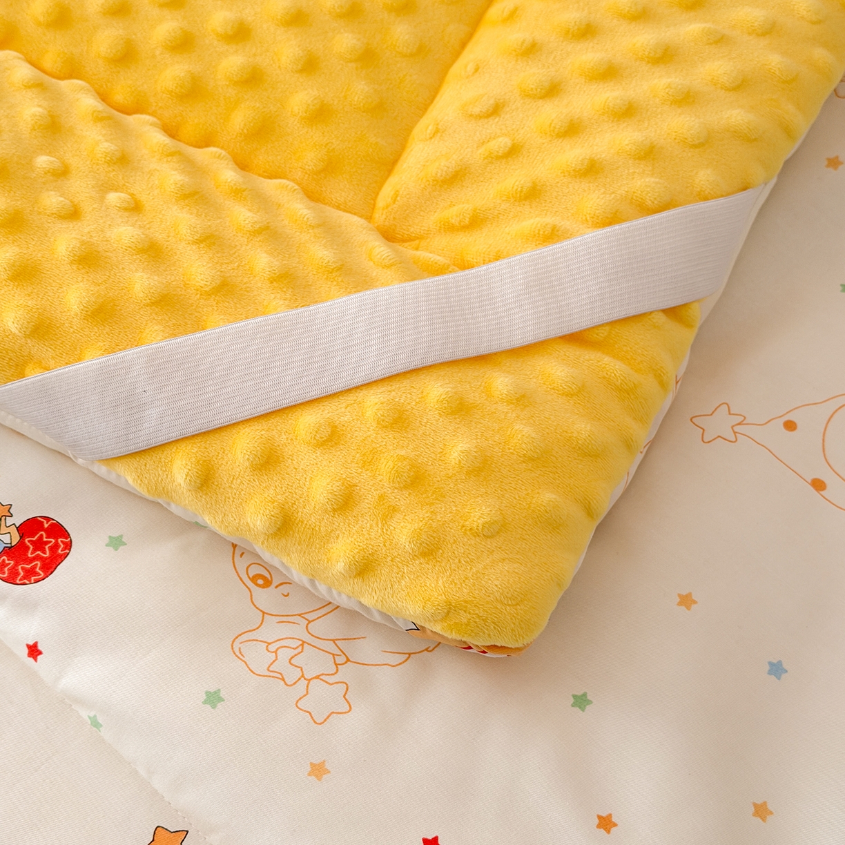 91家纺网 家纺一手货源 找家纺 嗨生活 2026新款全棉儿童床垫幼儿园床垫床褥拼床床垫 小星人