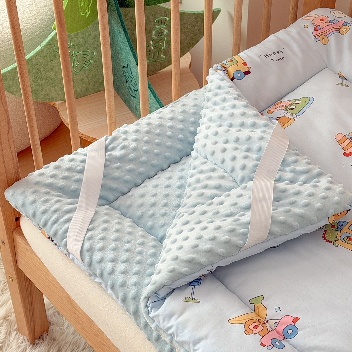 91家纺网 家纺一手货源 找家纺 嗨生活 2026新款全棉儿童床垫幼儿园床垫床褥拼床床垫 调皮宝贝