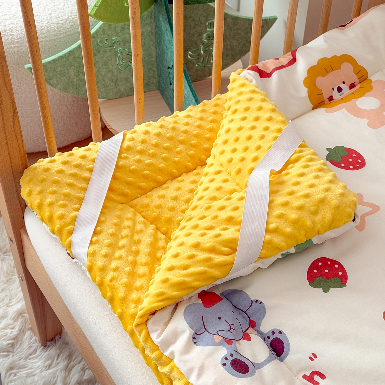 91家纺网 家纺一手货源 找家纺 嗨生活 2026新款全棉儿童床垫幼儿园床垫床褥拼床床垫 布拉乐园