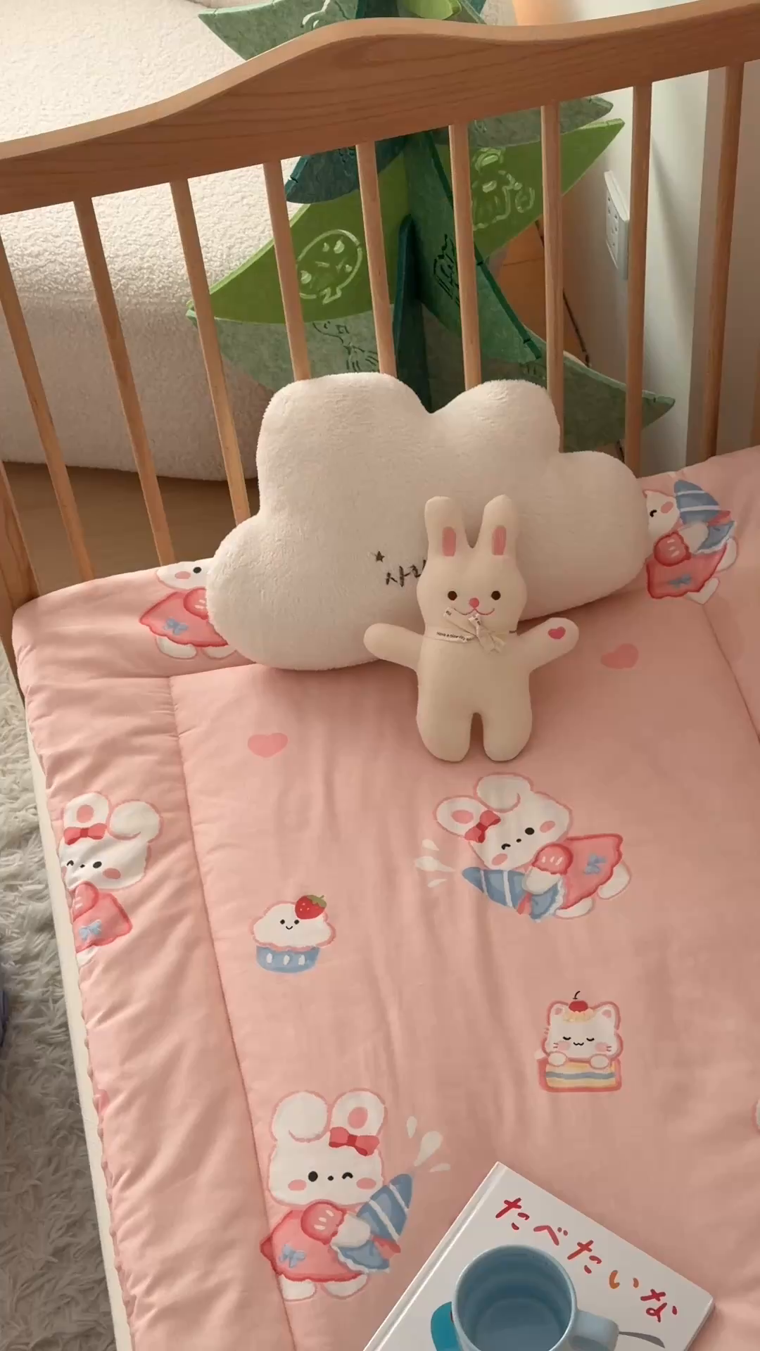 91家纺网 家纺一手货源 找家纺 嗨生活 2026新款全棉儿童床垫幼儿园床垫床褥拼床床垫 萌小兔